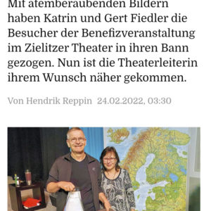 Holzhaustheater Zielitz, Spendenaktion, Volksstimme online 2022 02 24